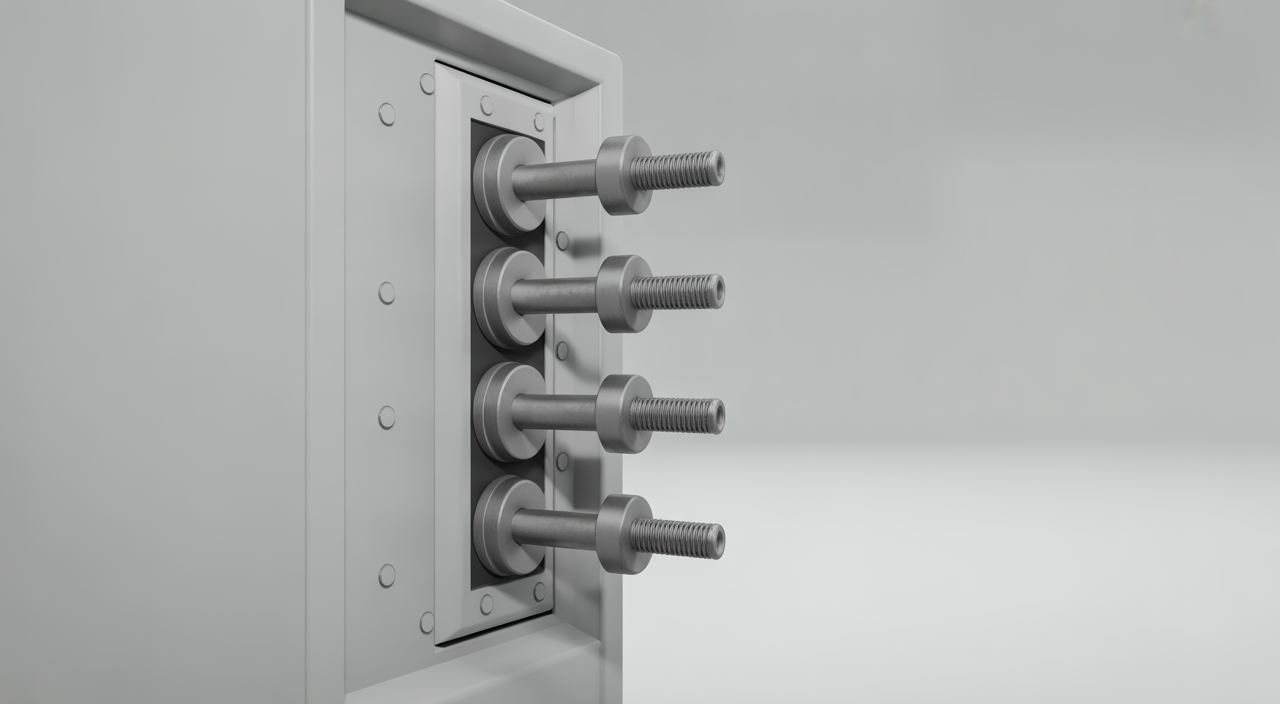 Residential safe room with armored door inside a modern home, showing a secure and integrated design.